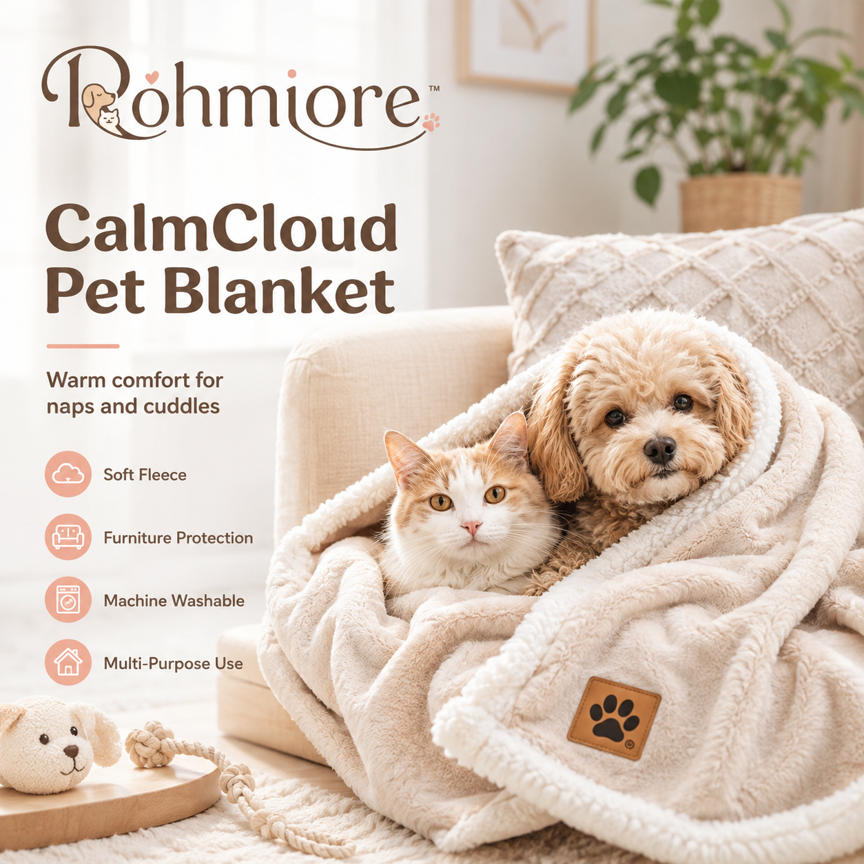 Rohmiore™ CalmCloud Pet Blanket